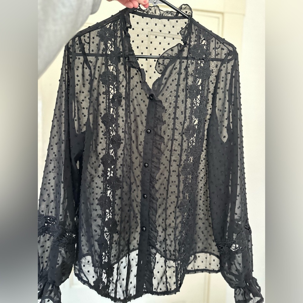 Sheer Black Blouse